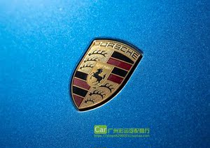 保时捷机盖标卡宴前标911 panamera引擎盖标盾徽车标车头标志原厂