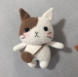 手工编织毛线小猫玩偶钩针玉子猫创意diy萌宠礼物摆件