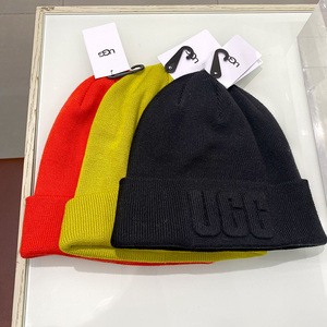 现货 ugg冬季新款3d徽标logo针织帽子男女同款休闲时尚