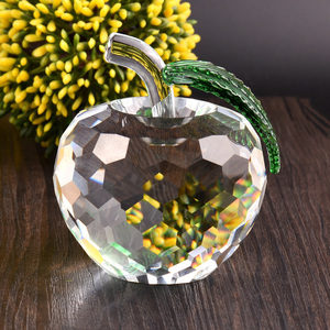 水晶苹果摆件生日礼品