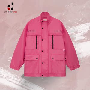 李宁风衣女2021夏季反伍badfive时尚宽松休闲中长运动外套afdr410