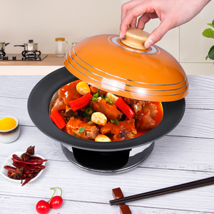 商用干锅锅具饭店小火锅锅特色小龙虾牛蛙鱼头汤专用锅铝合金锅具