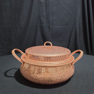 特色手工加厚铜锣锅云南铜汤锅熬阿胶膏专用锣锅洋芋焖饭吊锅炖煲