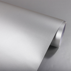 灰色喷砂即时贴墙纸自粘银色贴纸橱柜柜门家具翻新不锈钢饰面贴膜