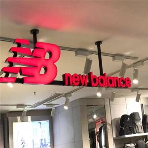 定制商场超市吊装悬挂发光字制作美甲美睫门楣铁皮树脂迷你发光字