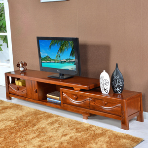 现代中式实木电视柜水曲柳茶几组合客厅简约伸缩家具组合套装地柜