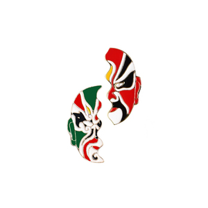 川剧变脸徽章成都特色胸针戏曲脸谱旅游纪念品国风礼物满36包邮