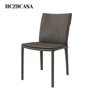 HC29意大利设计师品牌/全皮椅/现代简约真皮餐椅设计师椅子可定制