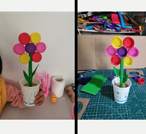 幼儿园手工矿泉水塑料瓶盖 diy制作材料旧物利用变废为宝 抗疫情