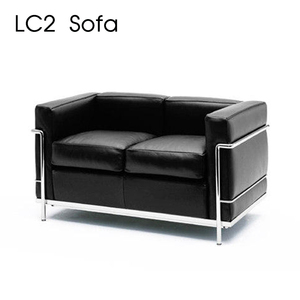 设计师款LC2 sofa 不锈钢中古单人沙发双人小户型网红服装店家具