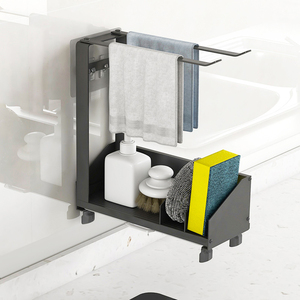 厨房抹布洗碗布沥水架免打孔洗洁精海绵置物架壁挂立式台面收纳架