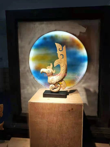 三星堆木雕仿古摆件太阳神鸟纪念品古玩古董收藏龙袍军大衣定制
