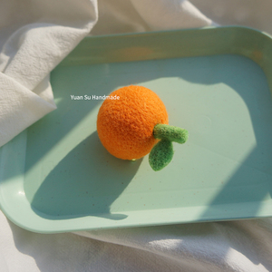 原溯可爱羊毛毡橘子橙子ins胸针纯手工制作成品diy钥匙扣包挂饰品