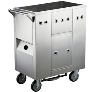 不锈钢电热式燃气式商用保温餐车熟笼车小蒸笼车笼仔车小吃点心车