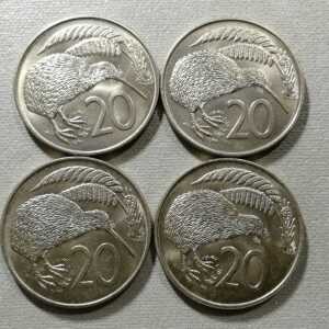 新西兰硬币 1967年20分镍币 货号x4474 每个