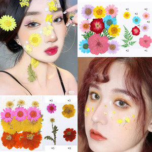 蝴蝶贴脸拍照珍珠妆彩妆容水钻贴脸上贴花干花贴脸花瓣妆35人付款6