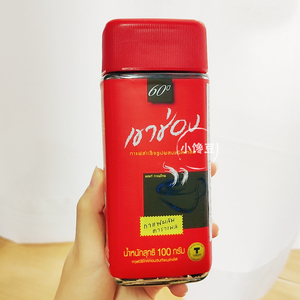 高盛高崇泰国原装进口焦糖黑咖啡二合一速溶咖啡瓶装咖啡100g/瓶