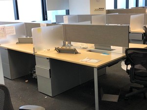 二手办公桌steelcase世楷品牌工位桌职员电脑桌简约现代家具隔断
