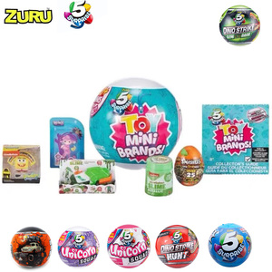 ZURU 超市购物5倍惊喜蛋拆拆球盲盒夜光恐龙独角兽玩偶男女孩玩具