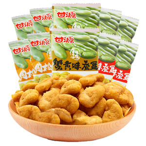 甘源牌蟹黄肉松牛肉混合味蚕豆1000g兰花豆小零食独立小包装散装