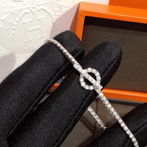 二手闲置品hermes爱马仕白金小q满钻sh小号手链