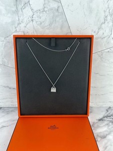 二手hermes爱马仕kelly满钻白金项链