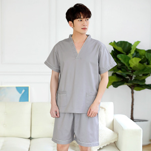 纯棉汗蒸服男高档桑拿服女全棉汗蒸衣服情侣装汉蒸服大码加肥浴服