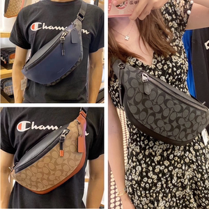 美国正品coach/蔻驰男包经典马车涂鸦小怪兽腰包休闲单肩斜挎胸包