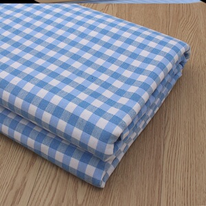 蓝白格子床单学生床单宿舍专用老粗布蓝格子男纯棉1米2单人秋季
