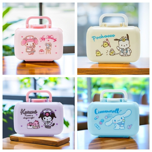 日本采购三丽鸥库洛米 美乐蒂卡通便携装小药盒药片药丸收纳盒子