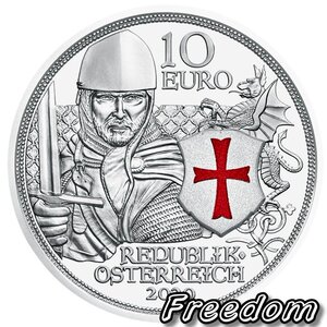 奥地利2020 骑士传说 勇气 十字军 1/2盎司限量精制银币 定金