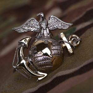 美国海军陆战队帽徽徽章军官礼服帽徽军迷徽章肩章usmc
