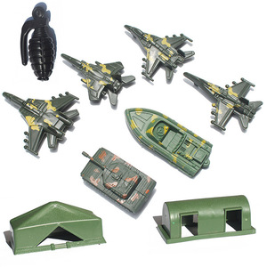 模型沙盘场景军事套装二战士兵坦克飞机大炮舰艇碉堡打仗玩具人偶