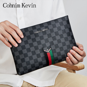 Cohnim Kevin新款男士手包高档商务手拿包时尚信封夹包手机钥匙包