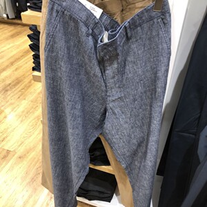 现货优衣库 男装 棉麻混纺休闲裤  434847  425148