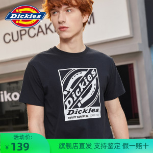 蒂克dickies官网短袖t恤男女情侣德克士衣服潮牌迪克斯正品半袖潮