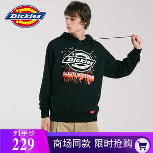 dickies万圣节连帽情侣卫衣男女新品加绒德克士衣服潮牌dk008182