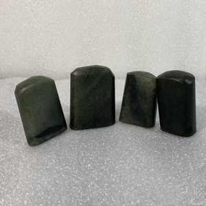 寿山石老挝石丹东墨绿冻石印章学生练习章料金石篆刻随形章料送礼