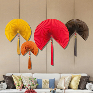 扇子墙上装饰挂件壁挂中式折扇客厅工艺扇古风中国风挂扇纸折扇