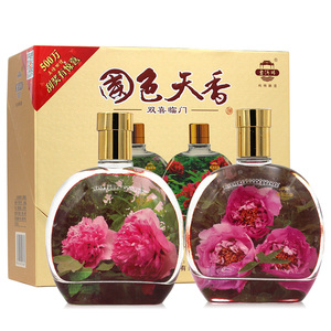 甘肃古河州酒 国色天香双喜临门礼盒42度浓香型粮食白酒250ml*2瓶