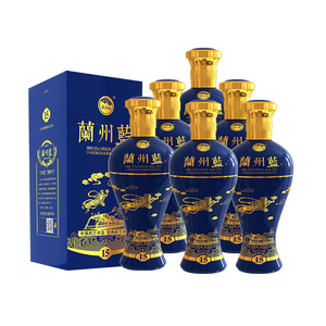 甘肃兰州蓝15号酒500ml浓香型白酒整箱高度粮食酒水送礼盒装6瓶装