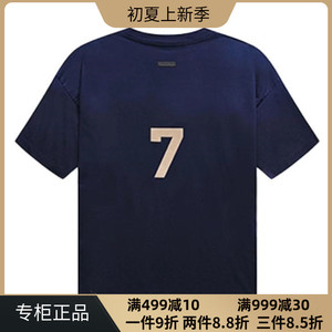 fear of god 第七季 fog主线后背数字7字印花红色圆领短袖t恤男女