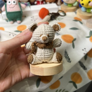 纯手工钩针编织成品玩偶熊摆件挂件钥匙扣包扣棉毛线钩织成品