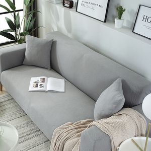 如伊家家居专营店天猫懒人沙发套罩全包万能套纯浅灰色三人单人折叠