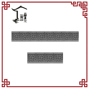 黑白灰砖雕 中式仿古青砖腰线 影壁边框线条65*20cm万字回纹s043