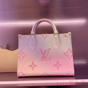 贝贝拍 lv路易威登女包新款sunrise限量渐变晕染小号托特包购物袋