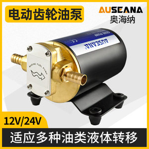 FP-12电动齿轮油泵12V24V抽油泵柴油打药机加油泵机油微型自吸泵