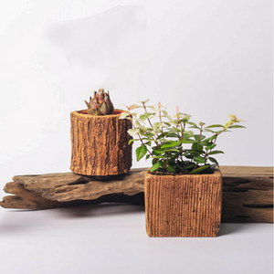 水泥花盆硅胶模具简约仿真树自制花盆模具室内创意盆景小花盆模型