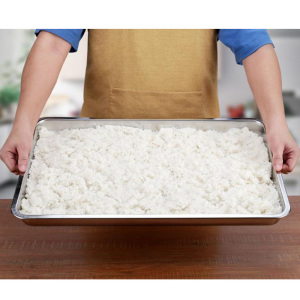 40x60不锈钢蒸饭盘长方形商用蒸箱专用的蒸盘烤箱有孔304蒸饭托盘
