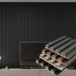 长城生态木护墙板吊顶材料凹凸形背景墙装饰板竹木纤维格栅集成板